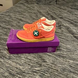 Nike Vibrant Orange Sneakers with Yellow Soles